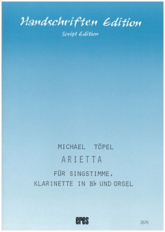 Arietta (Singstimme, Klarinette in Bb und Orgel)