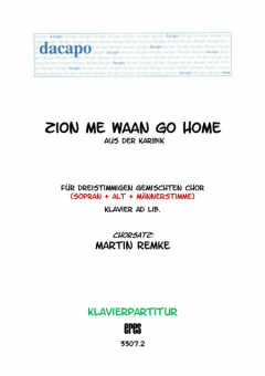 Zion me waan go home (Klavier)