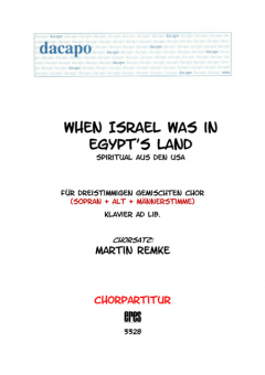 When Israel was in Egypt´s Land (gemischter Chor 3st)