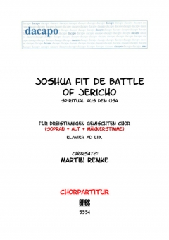 Joshua fit the battle (gemischter Chor 3st)
