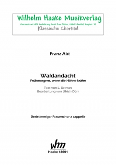 Waldandacht (Frauenchor 3st)