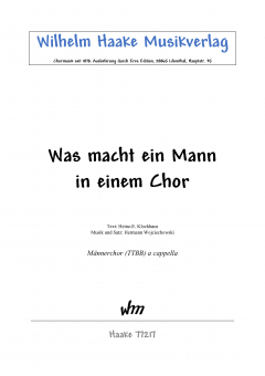 Was macht ein Mann in einem Chor (MChor)