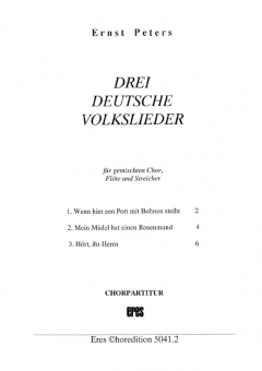 Drei deutsche Volkslieder (gem.Chor, Instrumente)